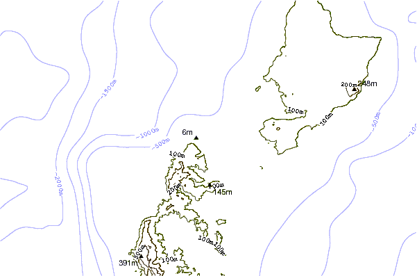 Kustlijn bij Right and Left Side