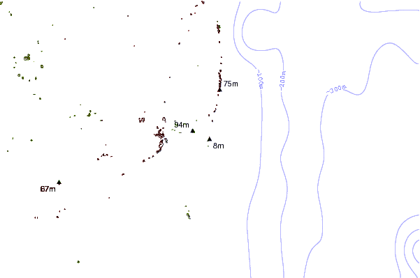 Kustlijn bij South Beach (Miami)