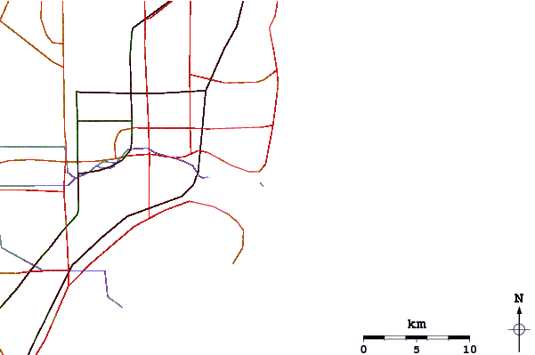 Wegen en rivieren in de buurt South Beach (Miami)