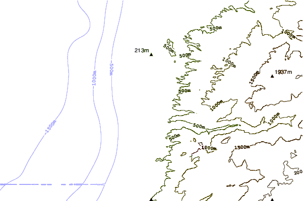 Kustlijn bij Tam Tam