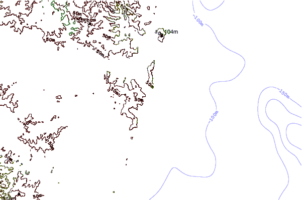 Kustlijn bij Tamarama Reef