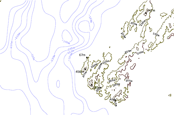 Kustlijn bij Te Ikaamaru Bay