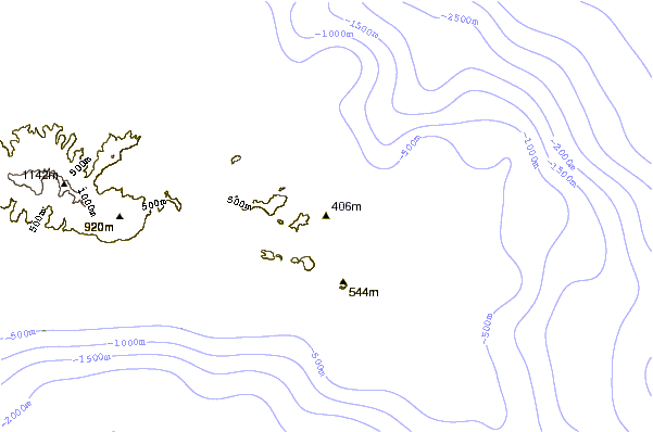 Kustlijn bij Tiavea Bay