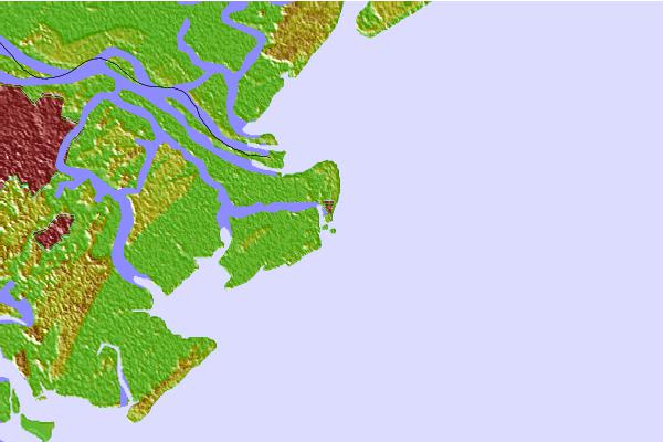 Surflocaties in de buurt van Tybee South End Sand Bar