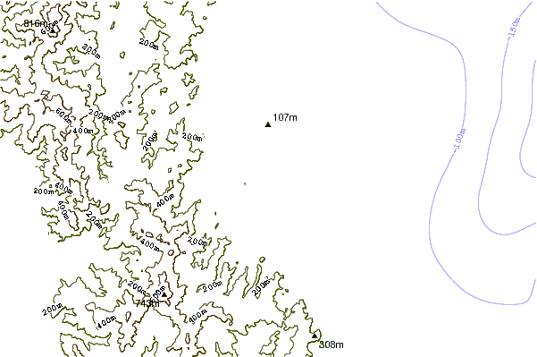 Kustlijn bij Whangamata Estuary
