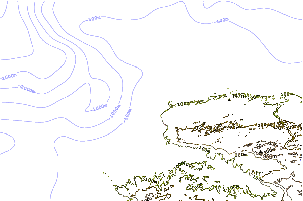 Kustlijn bij Wilderness